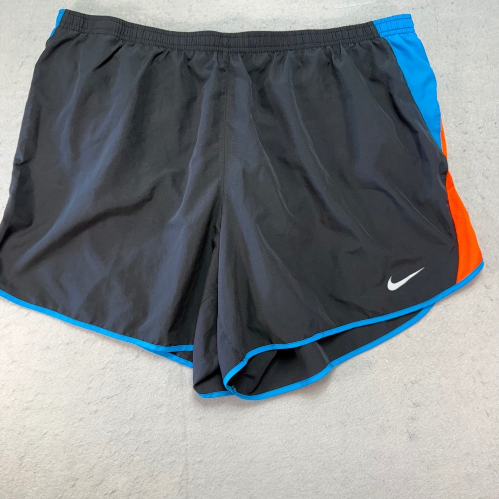 Nike‎ Dri-FIT Women's Size 1X Running Shorts – Black w/ Blue & Orange